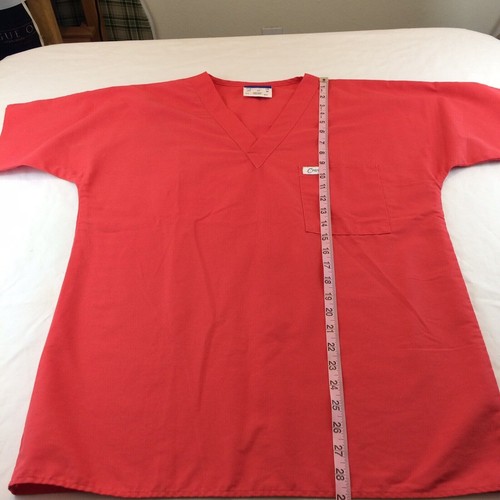 Crest Medical Nurse Uniform Scrub Size Small Top Blouse Orange Short Sleeve - Picture 10 of 12