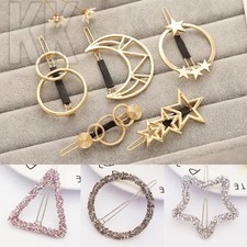 Fashion Geometric Triangle Hair Clip- Moon Circle Wedding Jewellery- 4 Shape
