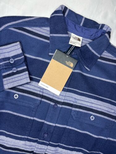 The North Face Arroyo Long Sleeve Flannel Shirt Cave Blue Men Size Small $90 NWT
