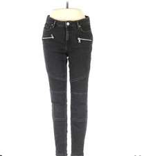  178 EUC ALLSAINTS Black SKINNY Jeans moto Zippers 27 SEE ALL my 70 Off SALES