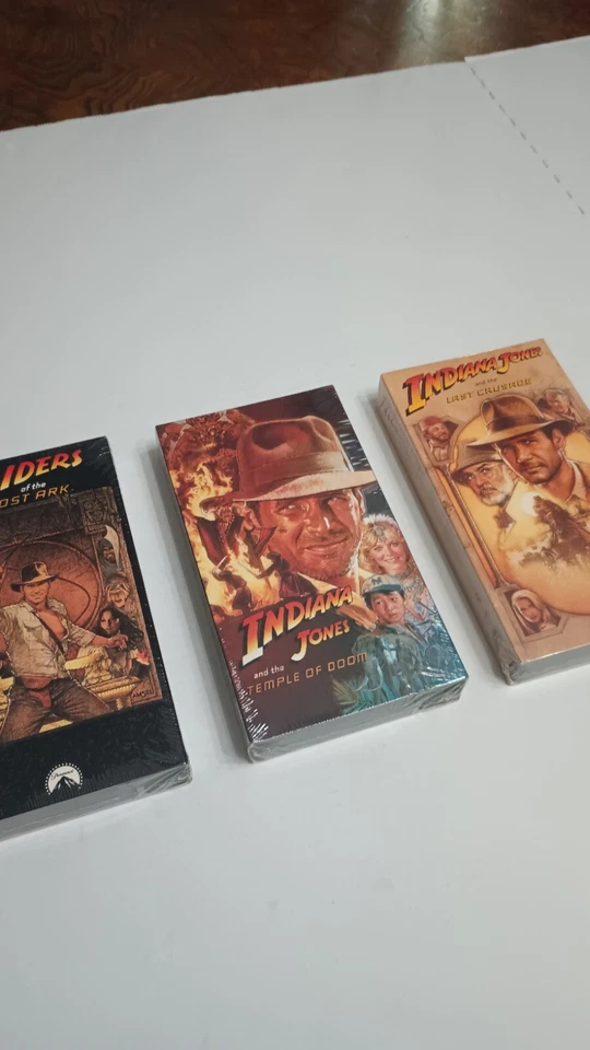 Indiana Jones Trilogy VHS Set Factory Sealed ** SEALS IN EXCELLENT SHAPE ** 🔥 - Image 3 of 4