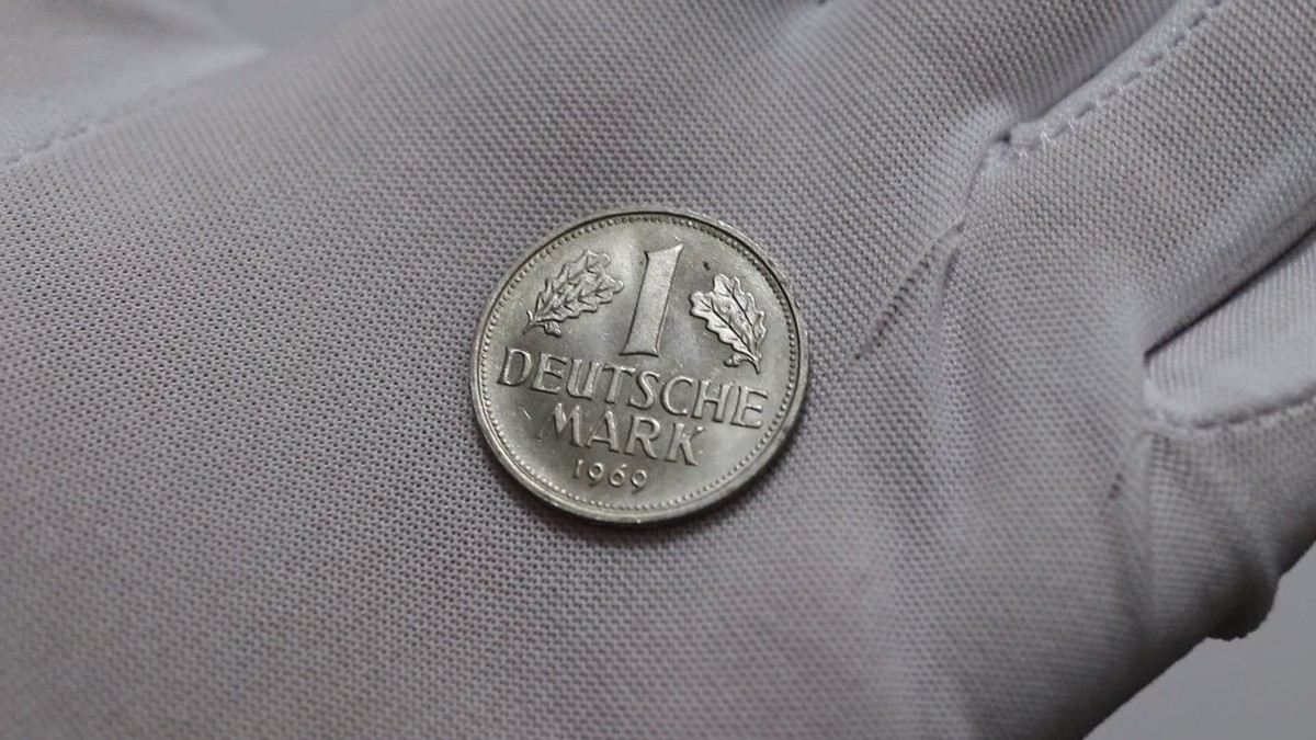 🧭 🇩🇪 GERMANY FEDERAL 1 MARK 1969 J HIGH GRADE B71 #K9118