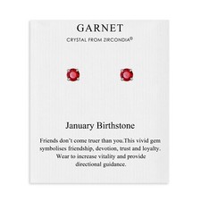 Birthstone Earrings Created with Crystals from Zircondia® by Philip Jones