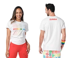 Zumba Break The Mold Unisex Tee - White - XS/S  &  XL/XXL ~ New! Free Ship!