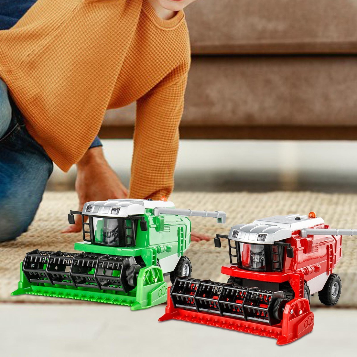 Farm Machinery Toys Combine Harvester Toy Realistic Movable Farm Toy ...
