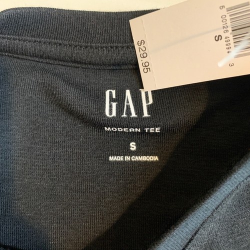 Gap T Shirt Womens S Small Black Cotton Blend Modern Cropped Long Sleeve Crew - Picture 10 of 13