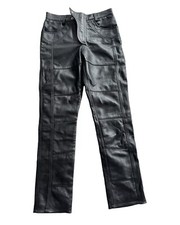 MEN’S REAL LEATHER BLACK  TROUSERS
