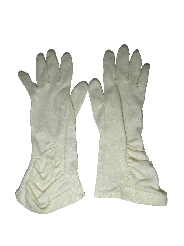 Guantes Vintage eveningwear Blanco 1960s