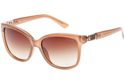 NWT Guess Sunglasses GU 7385 45H Shiny Light Brown / Gradient Brown 56 mm GU7385