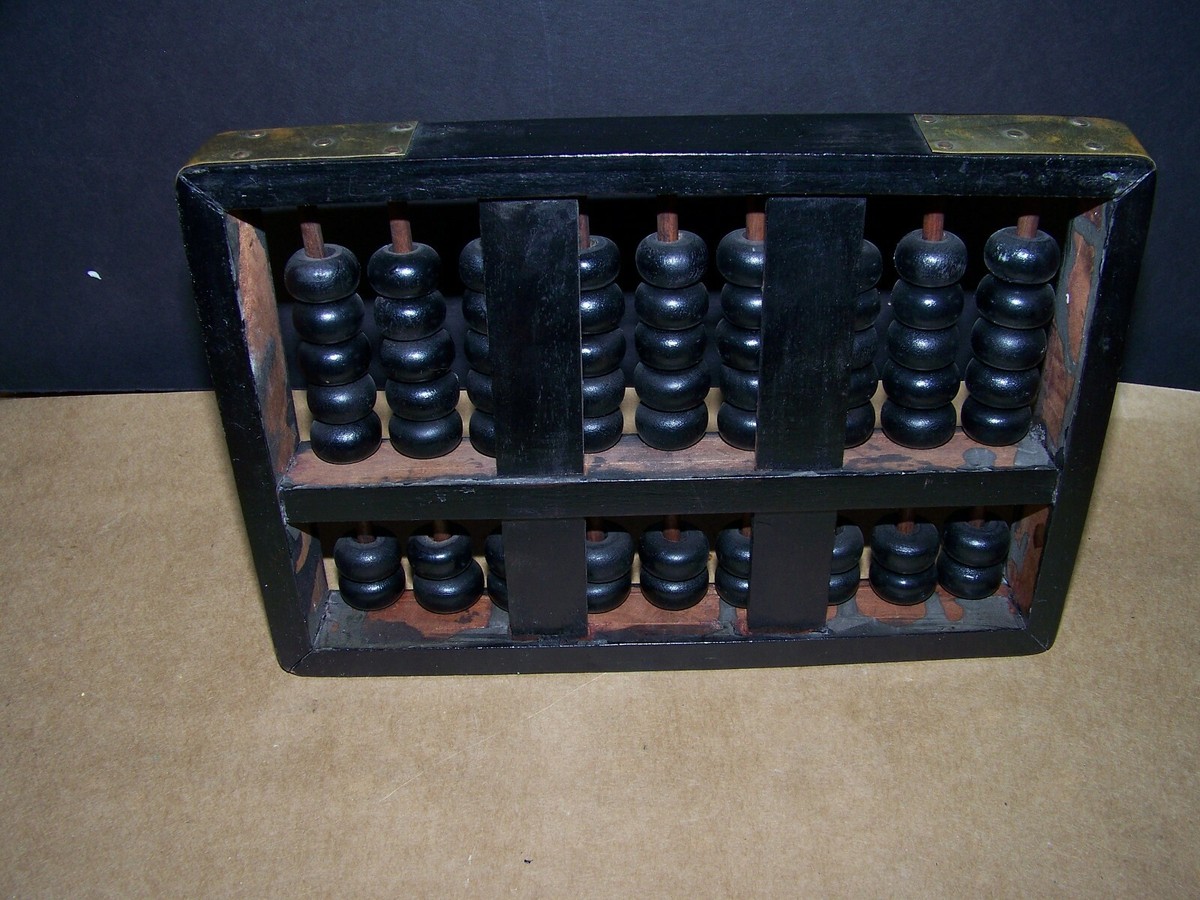 Vintage Chinese Abacus Math Wood Calculator Counter with 84 Beads