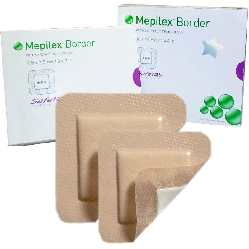 Mepilex Border Soft Silicone Absorbent Adhesive Dressings 7cm x 7.5cm