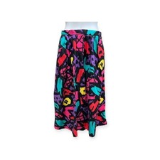 Vintage Bold Color Abstract Skirt Size 10 by Worthington Petite