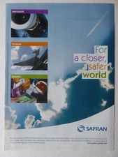 9/2009 PUB GROUPE SAFRAN SECURITE DEFENSE SECURITY AEROSPACE ORIGINAL AD