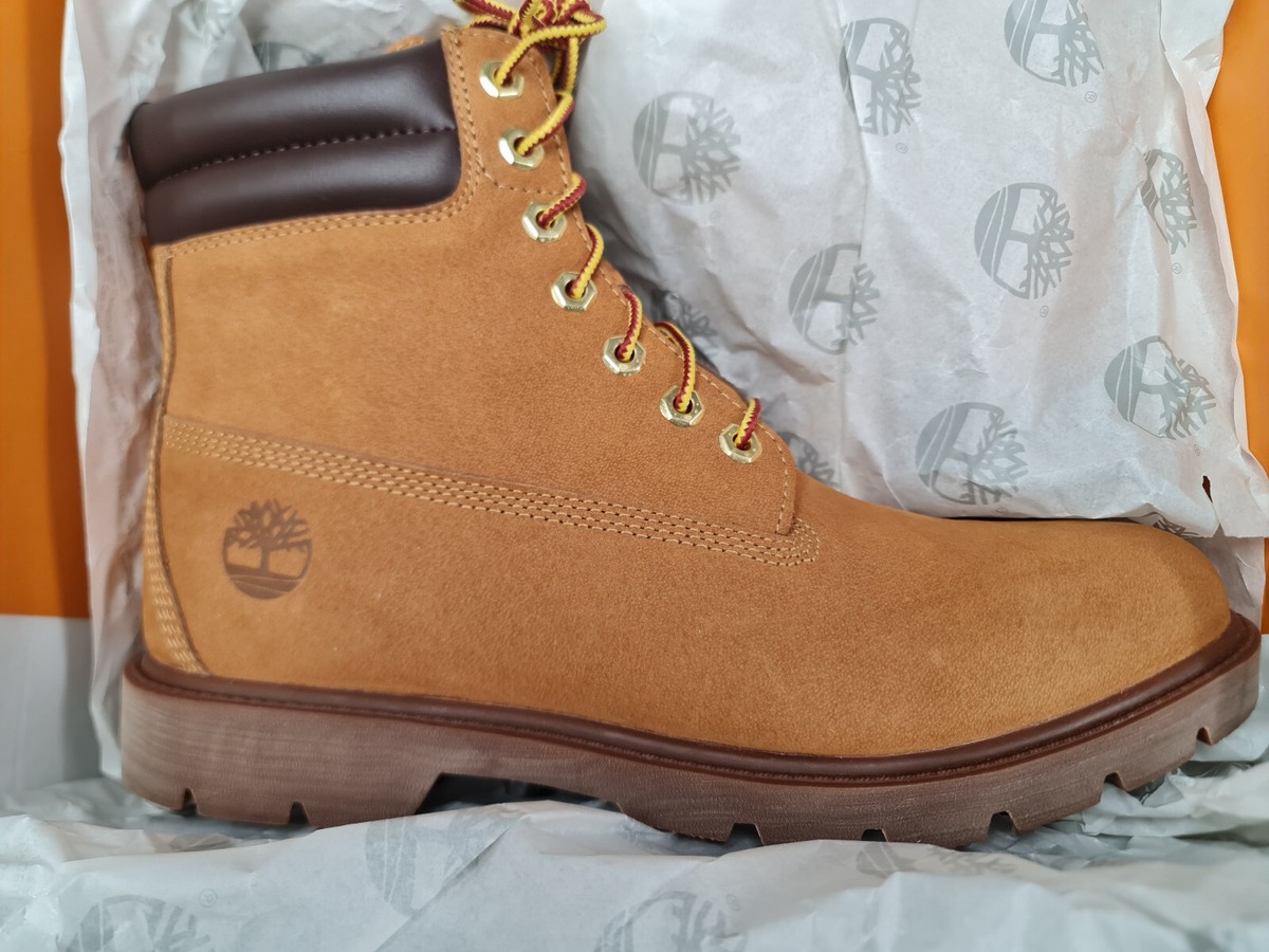 Timberland 6 Inch Classic Double Collar Waterproof Boot, Wheat