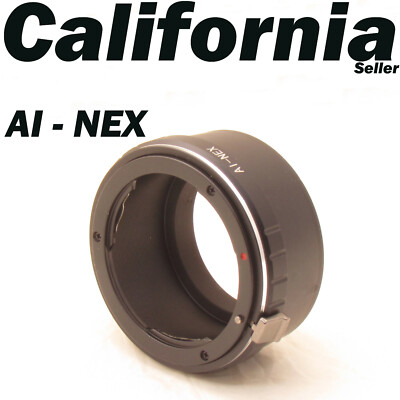 Nikon AI Lens Ai-s SONY NEX-3 NEX-5 NEX-C3 NEX-VG10 NEX-5R NEX-6 Adapter E Mount
