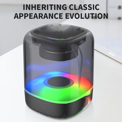 Portable Travel Speaker Colorful RGB Lights Outdoor Gathering Music elegance - Picture 3 of 9