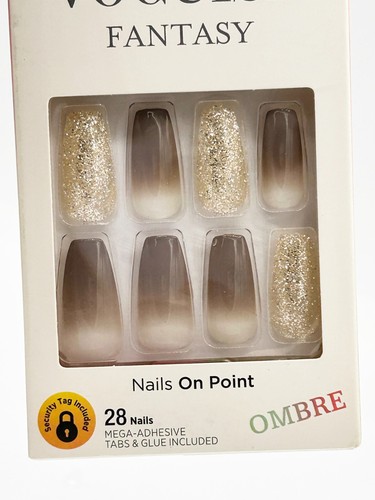 Kiss Long-Length Glue-On or Press-On Nails, Ombre & Glitter Shiny Finish 83596 - Picture 4 of 4