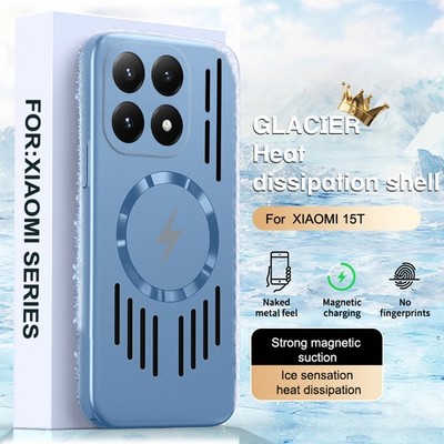 For XiaoMi 15T Pro Luxury Magnetic Hollow Out Heat Dissipating Hard Back Case