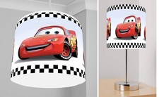 BELEUCHTUNG McQUEEN PIXAR CARS Deckenleuchte Schirm Stab Lampe oder Konvolut wiederverwendbar