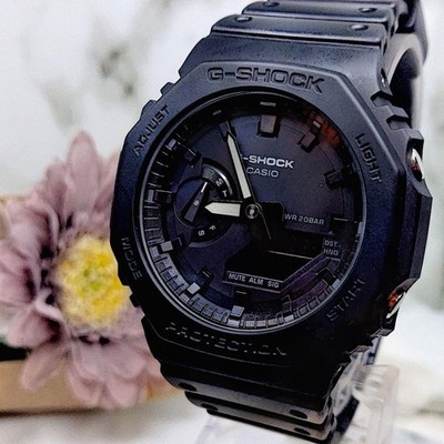 Casio G-Shock GA-2100 All Black Casioak Watch Used Tested From Japan