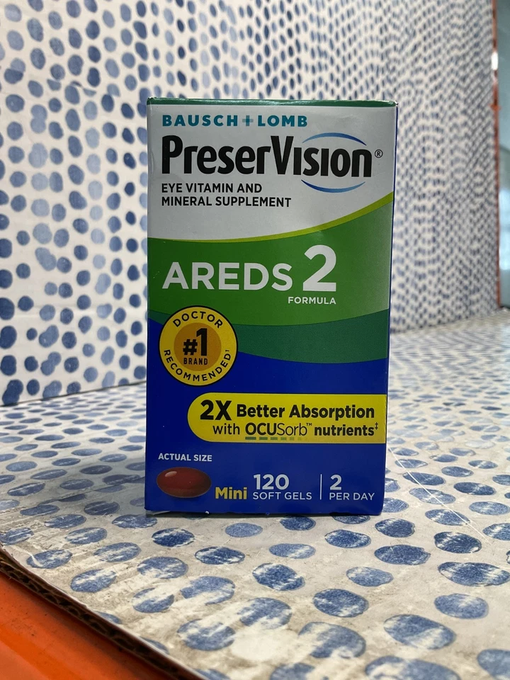 Bausch+Lomb PreserVision AREDS 2 (120ct/caixa, 2 caixas) EXP 2/2027 *NOVO* - Imagem 2 de 4