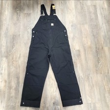 Carhartt Duck Bib Men's Overalls Black Size XL Insulated Model OR4031-M NWT