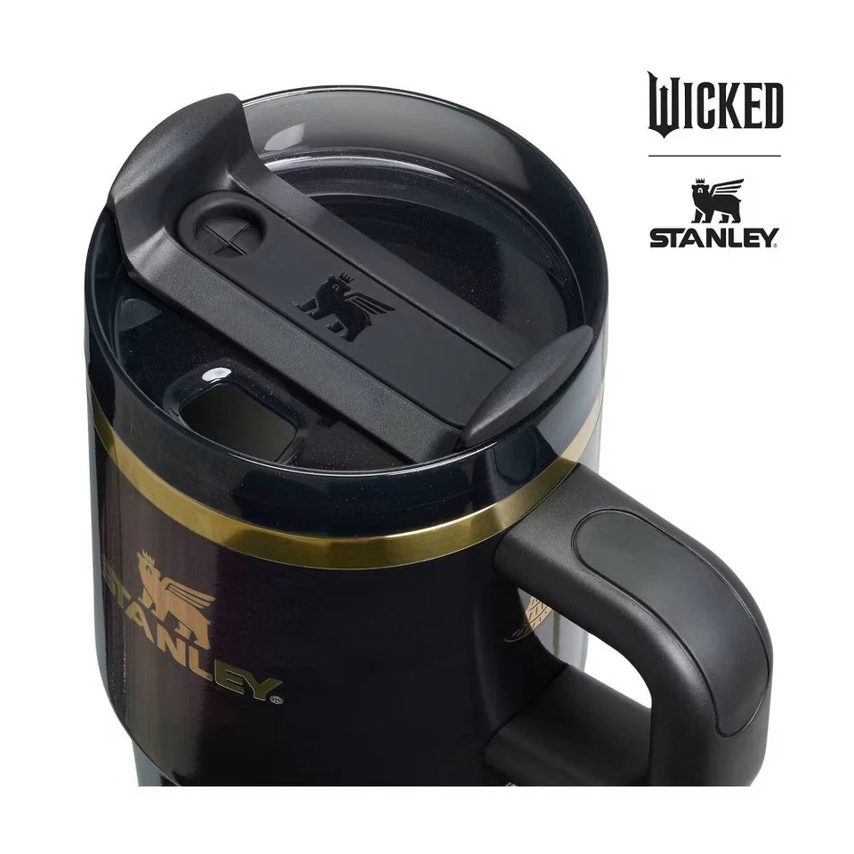 Vaso apagador de estado de flujo Stanley 20 oz acero inoxidable H2.0 Elphaba para siempre Foto 3 de 4