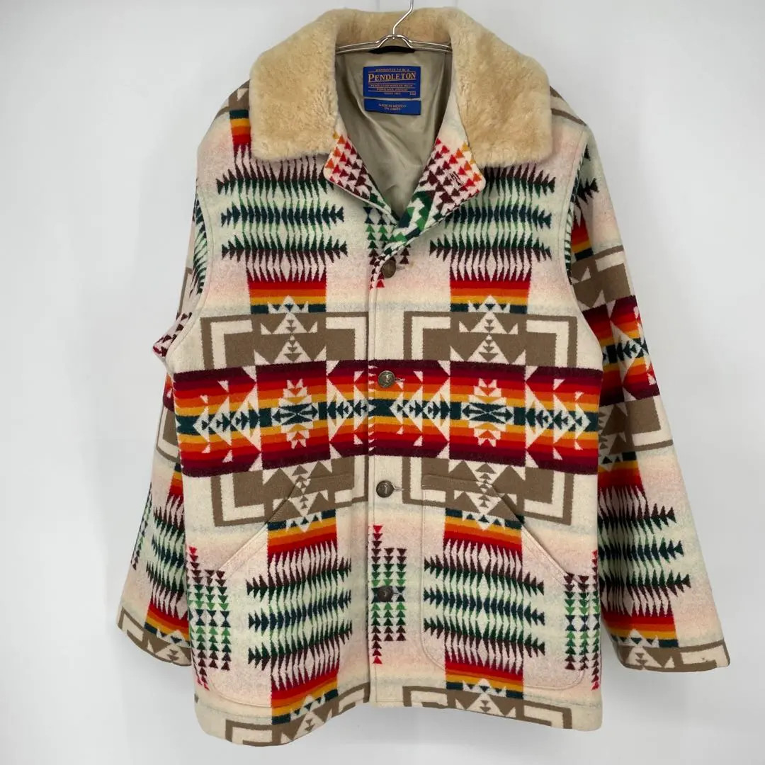 PENDLETON Wool Native Pattern Coat XL Multicolor … - image 1