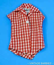 Vintage Barbie Doll Picnic Set #967 Shirt Near Mint ~ 1960's