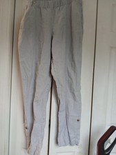 J. Jill Love Linen Taper Gray Pull On Pants Size Large 100 linen