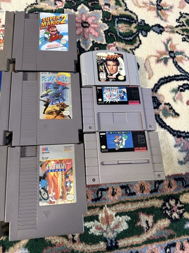 Lotto Videogiochi Nintendo Super NES N64 SNES Zelda Goldeneye 007 Mario Super C - Foto 4 di 6