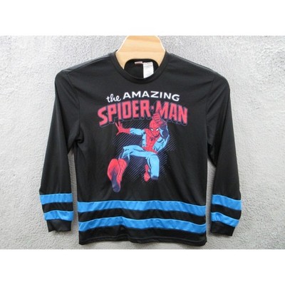 Marvel The Amazing Spider-Man Mens Black Hockey Jersey Shirt Medium *MINT*