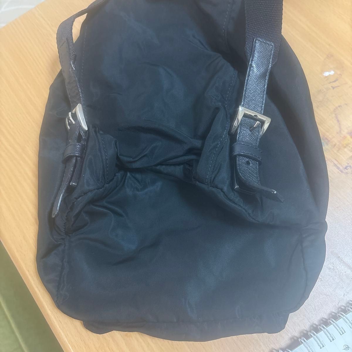 PRADA nylon backpack black with triangular logo f… - image 4