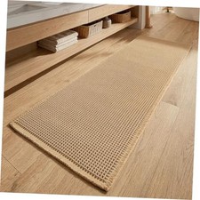 Waffle Bathroom Runner Rugs, Super Absorbent Non Slip Bath Rug, Upgraded Soft