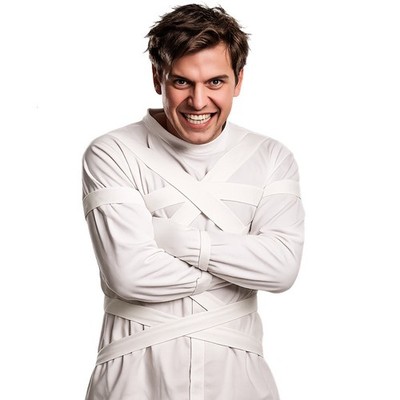 Erwachsene Zwangsjacke Asylum Hannibal Lecter weiß Halloween Kostüm