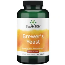 Swanson Brewer's Yeast B-Complex for Sugar Metabolism & Energy, 500mg, 500 Tabs
