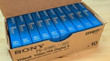 Sony Video P6-60mpl Avc 10 Pack NEW In Original Plastic 54m 8mm Tapes Cassette