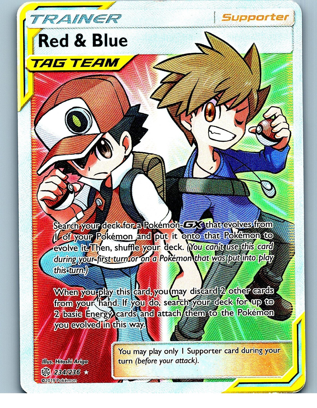 Red & Blue (Full Art) Ultra Rare SM - Cosmic Eclipse 234/236 MP