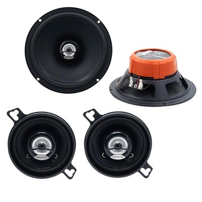 4 Pcs HERTZ Dieci DCX-1653 6.5'' & DCX-873 3.5'' Coaxial Speakers Bundle