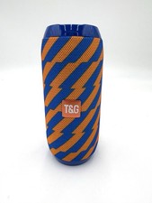 T G Portable Bluetooth Speaker, Radio, Waterproof. TF, Blue Orange, NOB