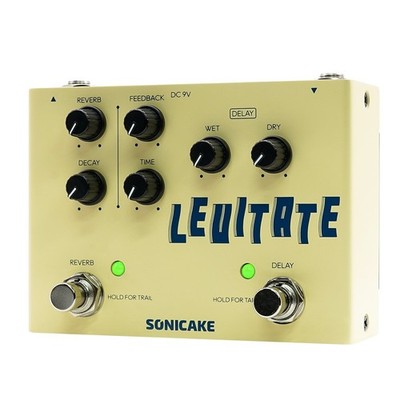 Soniccake Levitate Dual Fußschalter Stompbox Digital Verzögerung Hall Gitarreneffekte