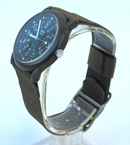 Vintage 90s Timex OD Green 34mm "MacGyver" Camper