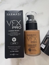 Farmasi VFX Pro Camera Ready Foundation  14 Latte NEW in Box 1oz