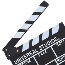 Wooden Director Scene Clapperboard TV Movie Clapper Board Film Cut Prop