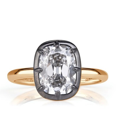 Verlobungsring 3,08 kt Old Mine Cut Lab Grown Diamant