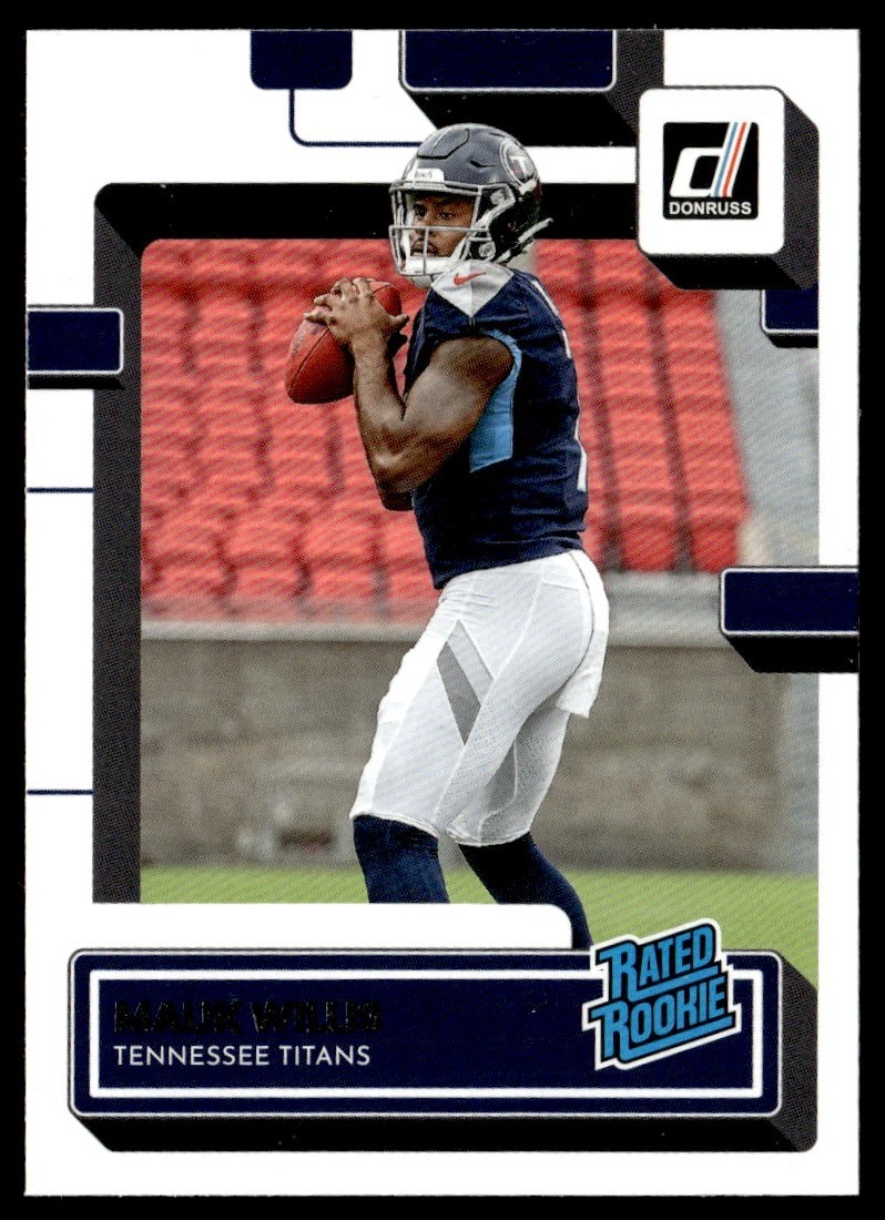 2022 Donruss Rated Rookies Malik Willis Rookie Tennessee Titans #303