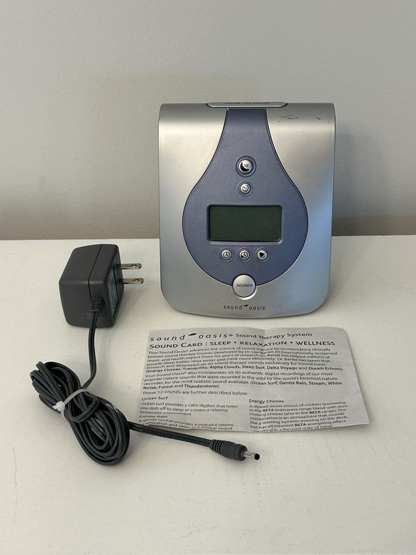 Sound Oasis Advanced Sleep Sound Therapy System S-650 With  AC Cord & Sound Card