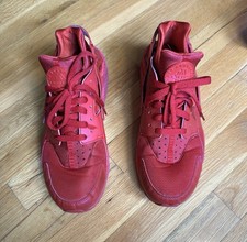Nike Air Huarache Run Triple Red Mens Size 10 Athletic Sneakers 318429-660