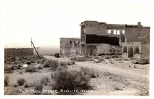 Rhyolite Nevada NV Main Street Dirt Road Car Ghost Town RPPC Photo Postcard COPY