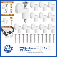 14 Pack 3/8" Screen Holder Clips for Storm Door Panels White Fastening Clips